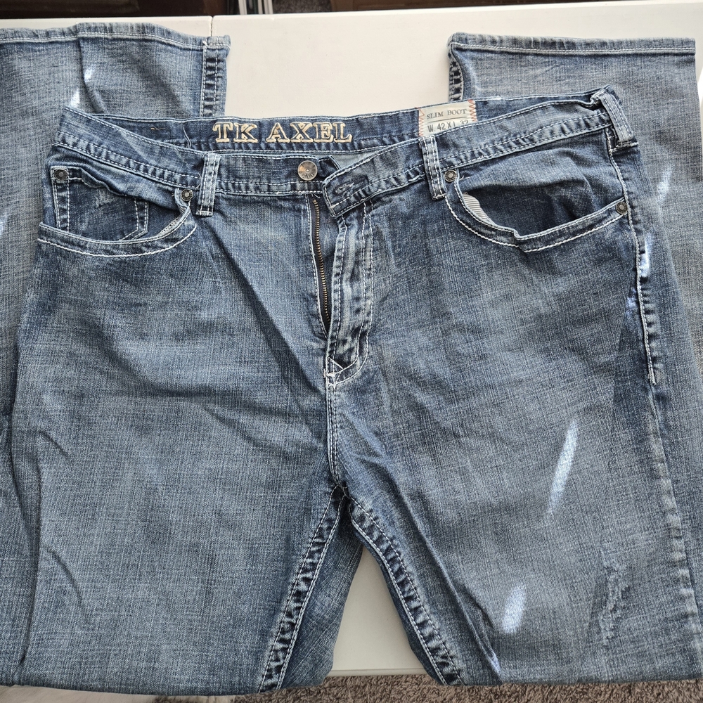 TK Axel Relaxed Fit Men's Jeans - Classic Blue 42x32